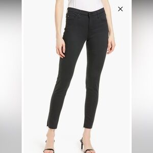 AG the prima ankle cigarette ankle frayed hem, black, size 27. NWT.